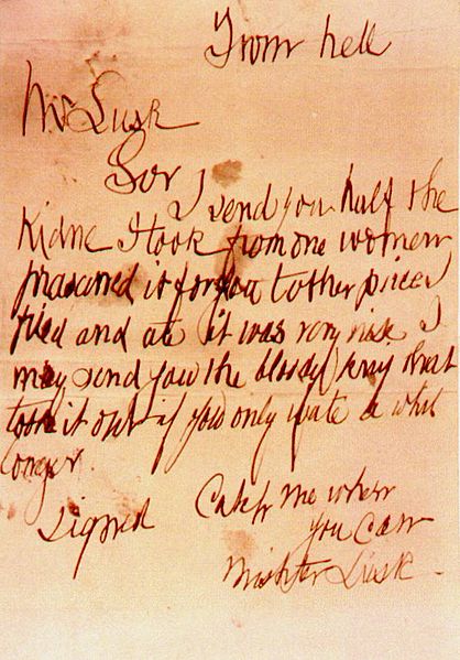 Jack the Ripper's "From Hell" Letter